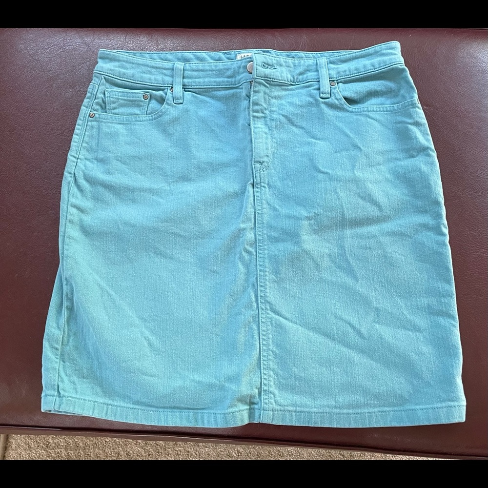 L.L. Bean Favorite Fit Denim Skirt